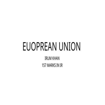 EUOPREAN UNION the  regional orgnization