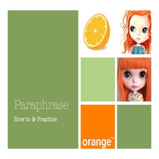 How to Paraphrase