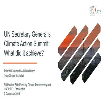 UN Secretary General’s Climate Action Summit: What did it achieve?
