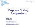 Presentation to Euprera Spring Symposium