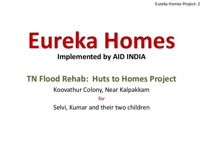AID India construts Eureka Homes at Koovathur Colony