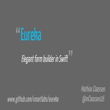 Eureka wtb presentation - Mathias Classen