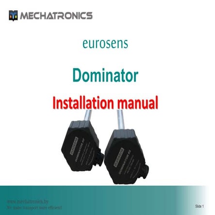 Fuel level sensor Dominator installation manual 