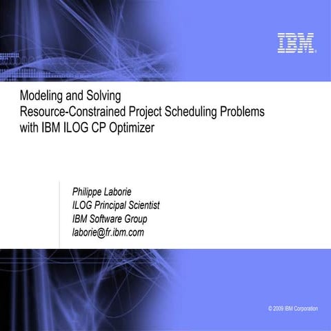 Modeling and Solving Resource-Constrained Project Scheduling Problems ...