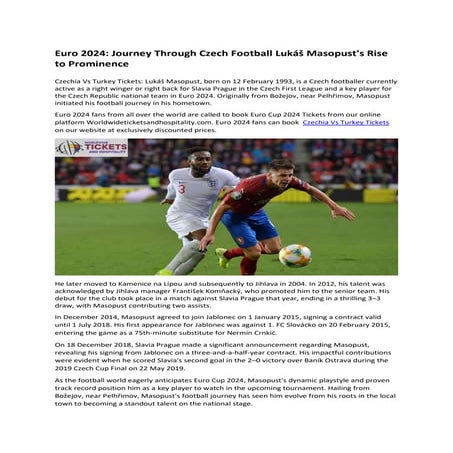 Euro 2024 Journey Through Czech Football Lukáš Masopust's Rise to
