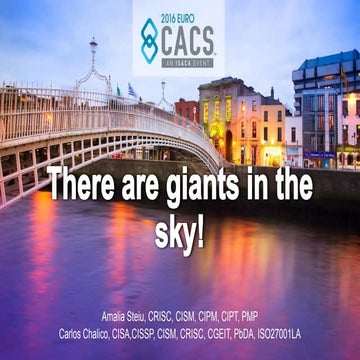 EuroCACS 2016 There are giants in the sky