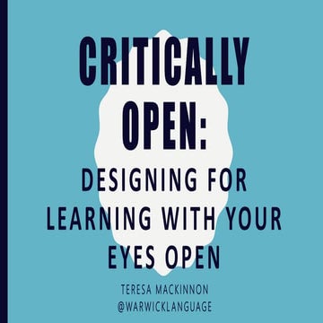 Eurocall2019 Critically open