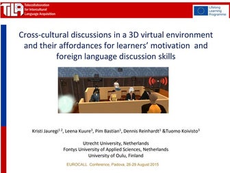Cross-cultural discussions in a 3D virtual environment and their affordances ...