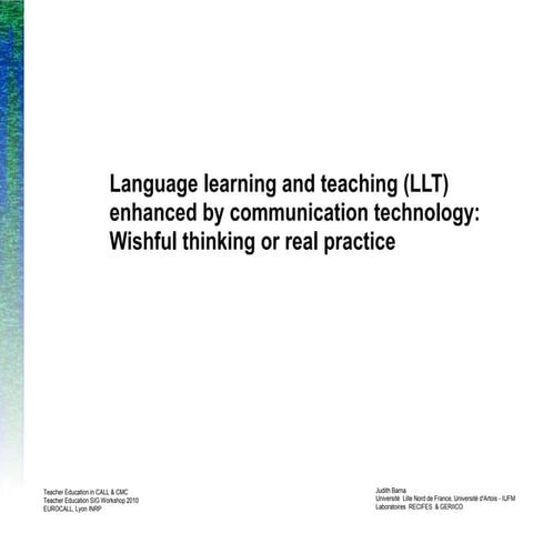 Eurocallsig presentation judith barna