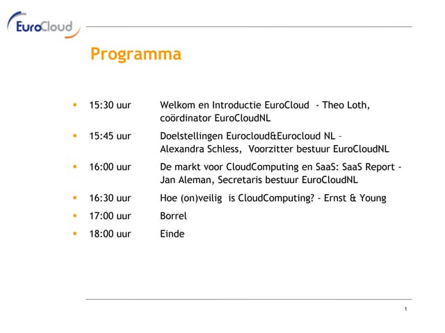 EuroCloud Netherlands Launch