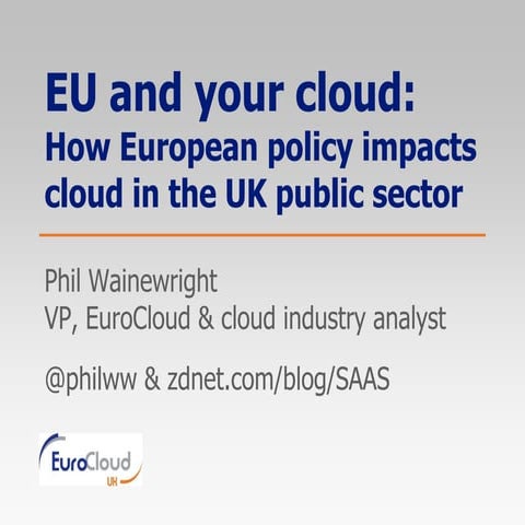 How European policy impacts cloud in the UK public sector