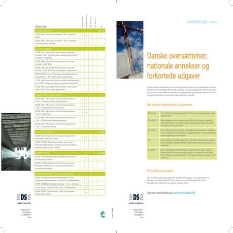 Eurocodes oversigt 2015 - marts