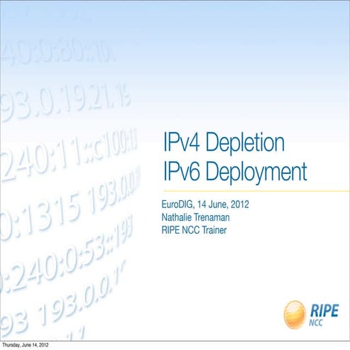 IPv4 Depletion & IPv6 Deployment 