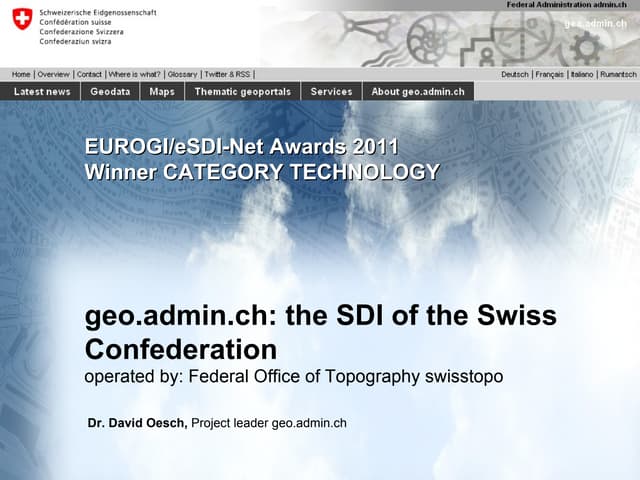 geo.admin.ch eurogi award presentation