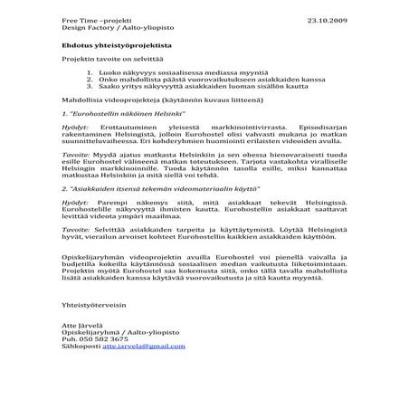 Eurohostel videoprojekti