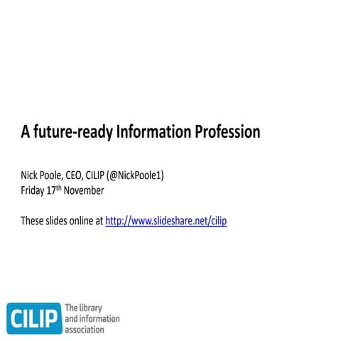 A 'future-ready' Information Profession