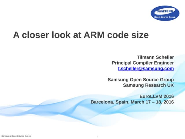 A Close Look at ARM Code Size