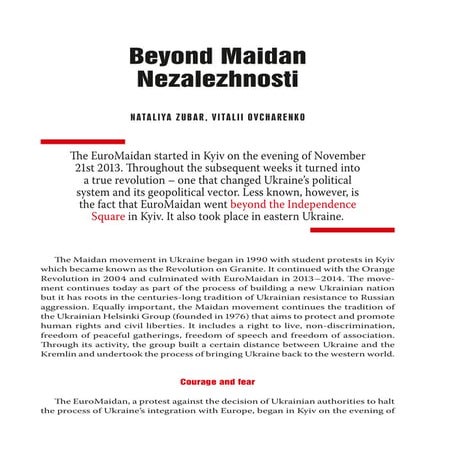 Beyond Maidan Nezalezhnosti