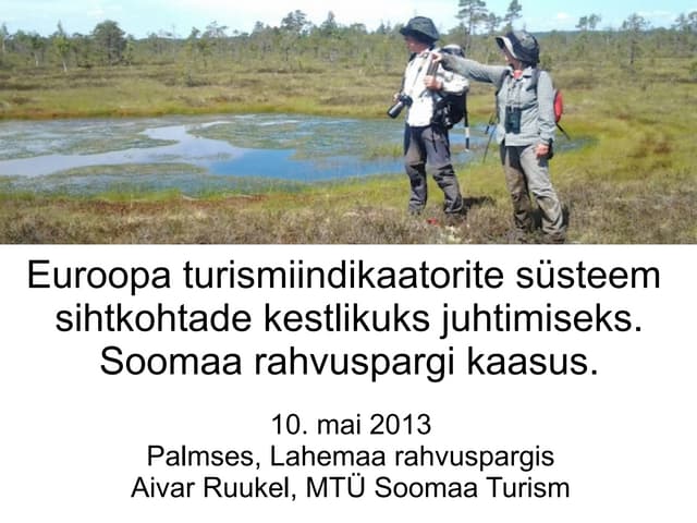 Euroopa kestliku turismi indikaator...