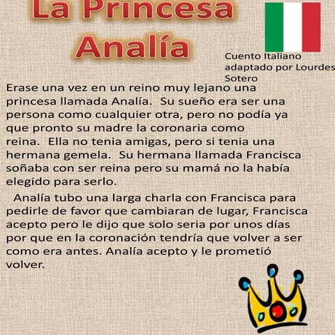 La princesa Analía- Cuento de Europa 