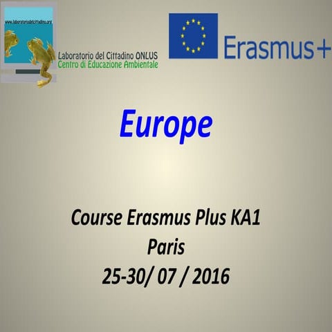 Europa born of an idea