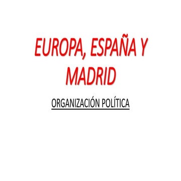 Europa, España y Madrid 3º ESO.