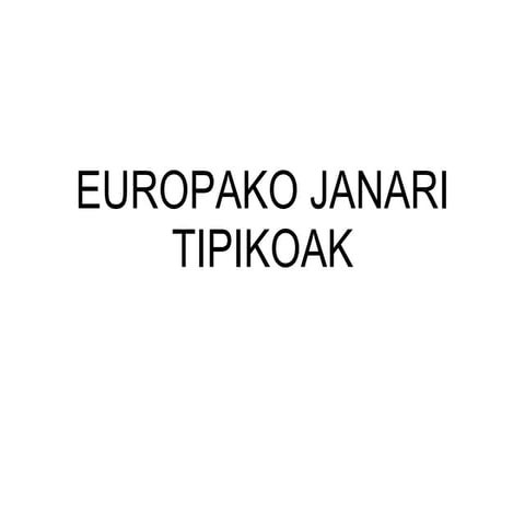Europako janari tipikoak | PPT
