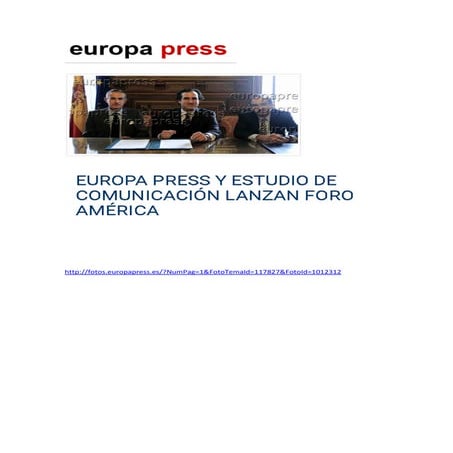 01/15 - Foro América en Europa Press (Foto)