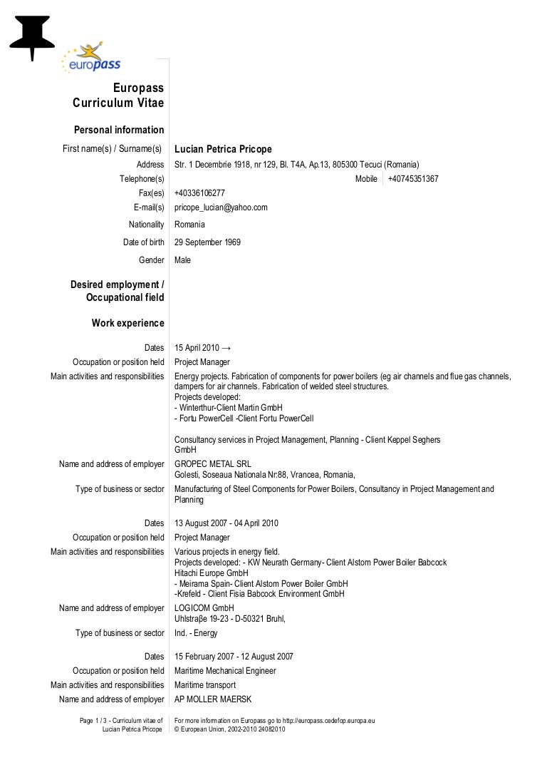 europa cv format yupar magdalene project org europa cv format