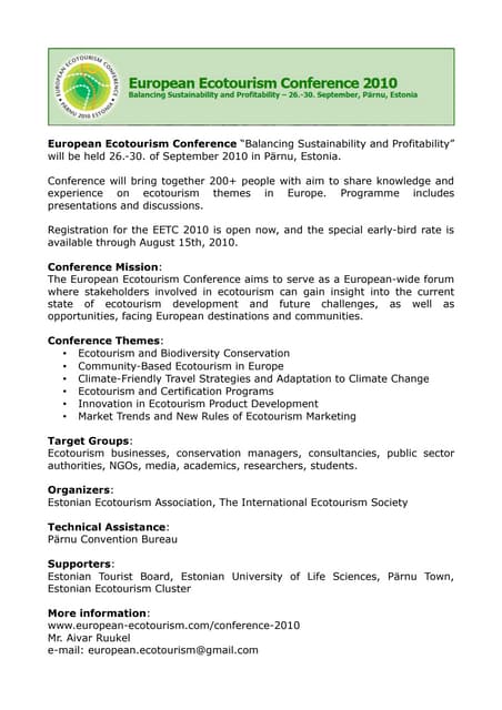 European ecotourism-conference-2010...