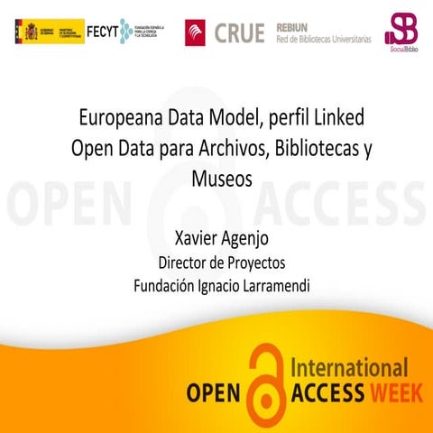 Europeana Data Model, perfil Linked Open Data para Archivos, Bibliotecas y Mu...