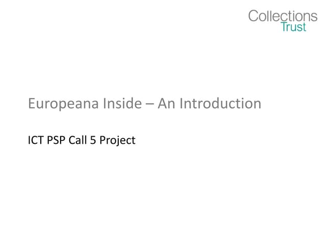 Introduction to Europeana Inside