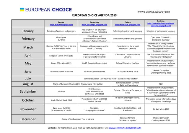 European choice Agenda 2013 ENG