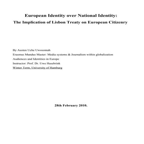 European identity over national identity