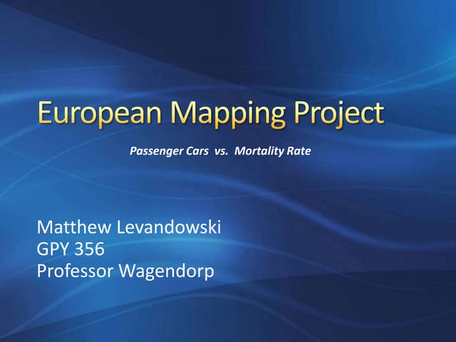 European mapping project