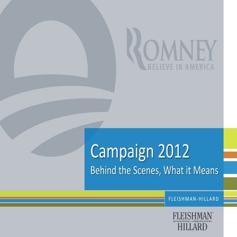 The US presidential campaign behind the scenes