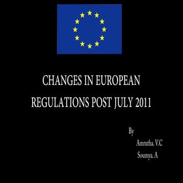 Changes in European PV post July 2011