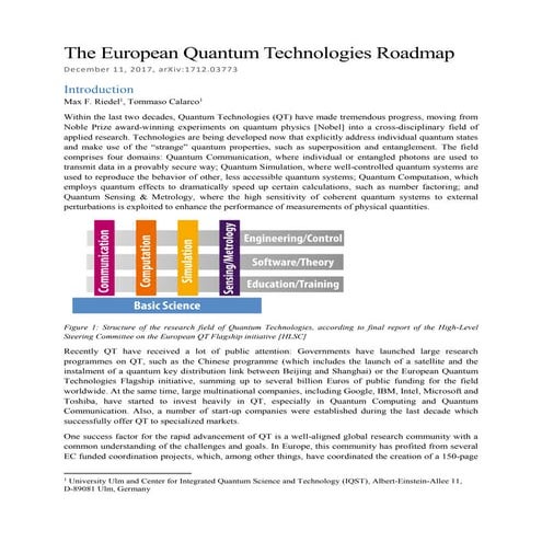 European quantum computing roadmap uploaded by Skip Sanzeri