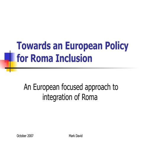 European Roma Policy October1 2