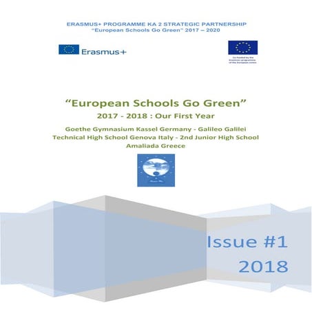 Erasmus+ "European schools go green" magazine #1 2018