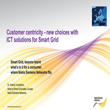 Customer centricity - new choices with ICT solutions for Smart Grid
