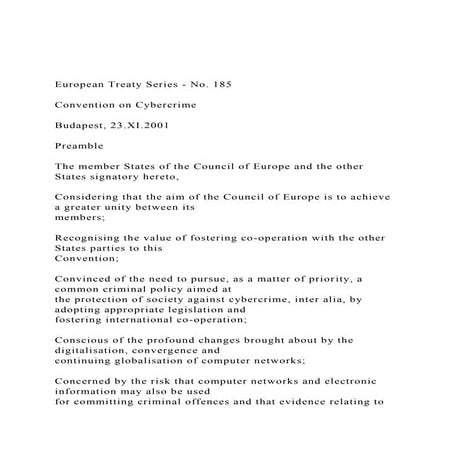 European Treaty Series - No. 185Convention on Cybercrime.docx