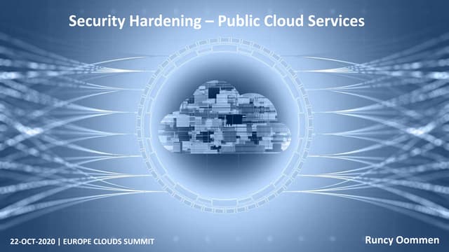 Europe Cloud Summit - Security hardening of public cloud services