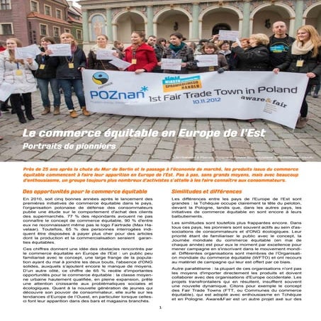 Le commerce équitable en Europe de l'Est