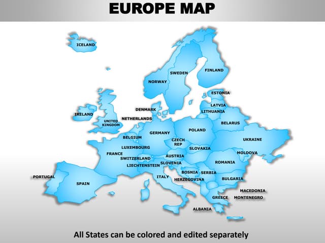Europe powerpoint editable continent - Europeeditablecontinentmapwithcountries 120317010815 Phpapp01 Thumbnail 