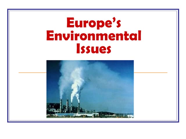 Europe Environmental Issues