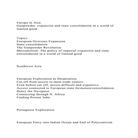 Europe in AsiaGunpowder, expansion and state consolidation in .docx