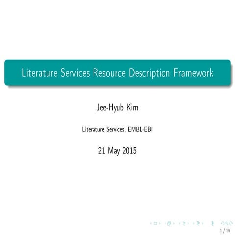 Literature Services Resource Description Framework