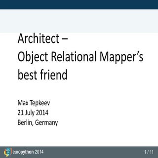 EuroPython 2014 - Architect