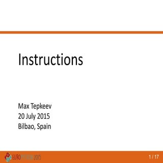 EuroPython 2015 - Instructions